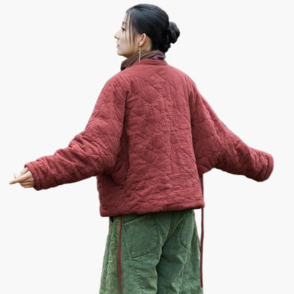Dames kimono-jack in vintage stijl – Comfortabel overgangsjack voor dagelijks gebruik en vrije tijd