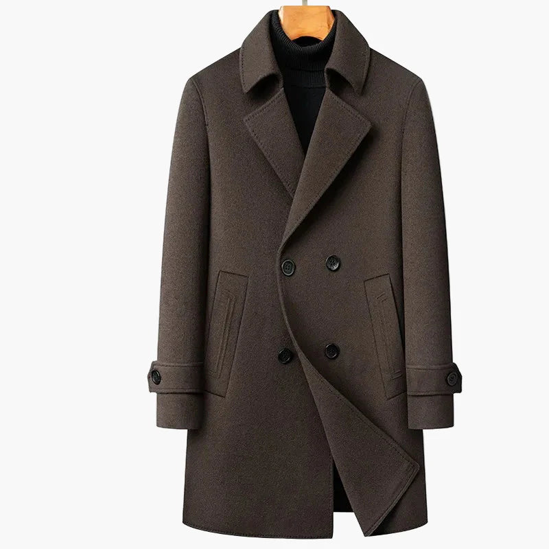 Herren Business Wintermantel – Eleganter Doppelreiher für Büro und Freizeit