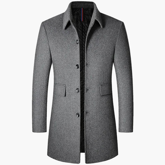 Abrigo para hombre estilo coreano – Estilo clásico de trench coat para hombres modernos, ideal para otoño e invierno