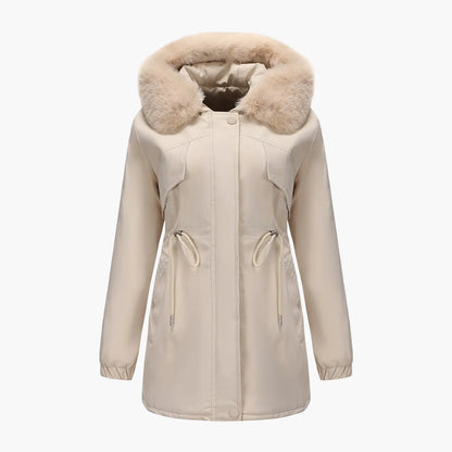 Dames winterjack met capuchon en nepbontkraag – Modieuze parka voor koude dagen