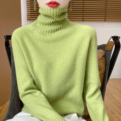 Damen Rollkragenpullover mit langen Ärmeln - Kuscheliger Strickpullover