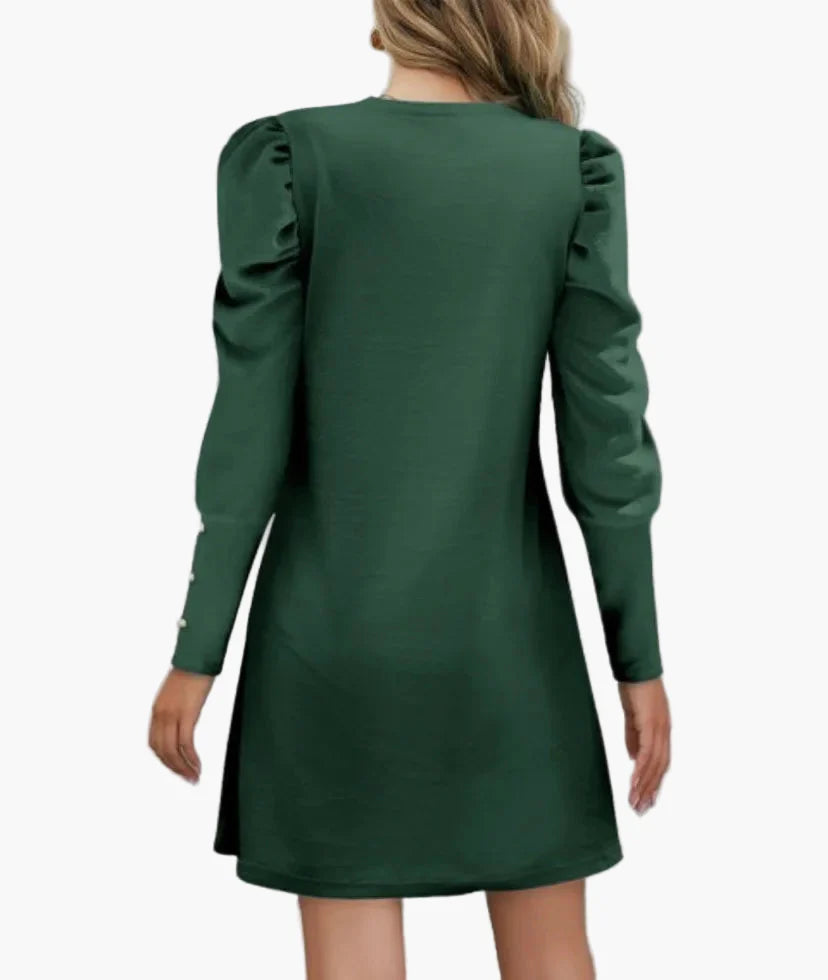 Abito da donna con maniche a sbuffo e look elegante – Perfetto per tutti i giorni e occasioni speciali