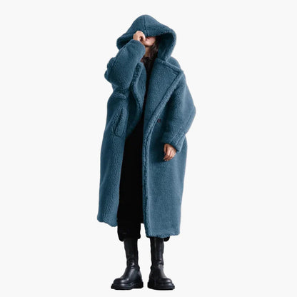 Damen Oversize Kapuzenmantel im Streetstyle für Herbst und Winter