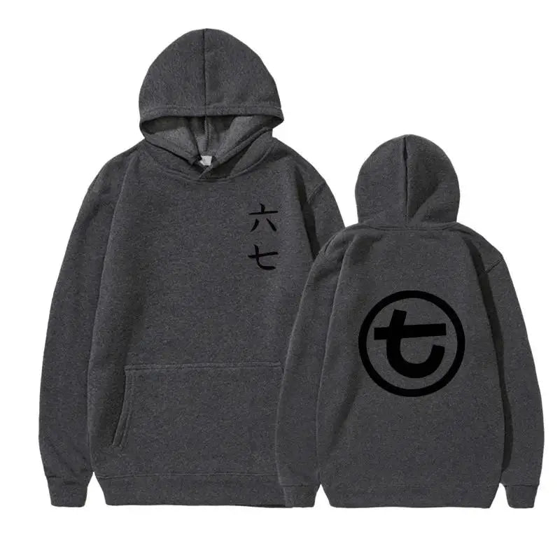 Sudadera unisex con capucha, estampado y bolsillo canguro