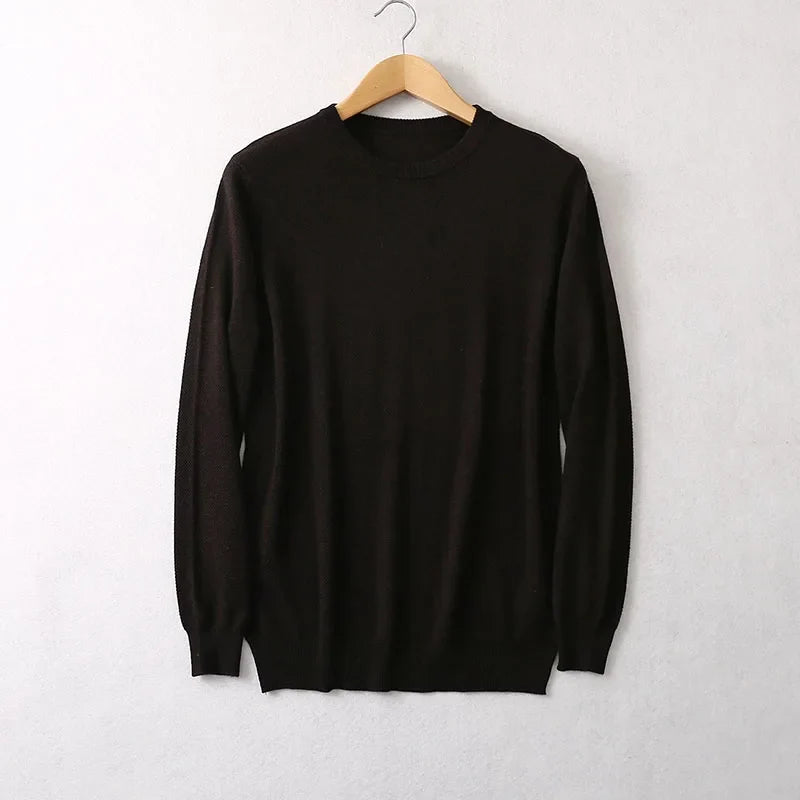 Unisex Langarm Pullover Rundhalsausschnitt Feinstrick