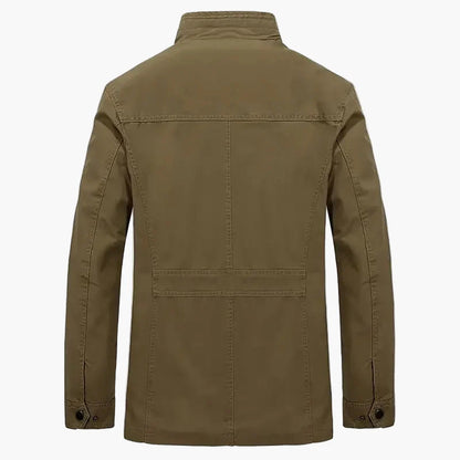 Herren Freizeitjacke mit Stehkragen und Mehrfach-Taschen – Urban Outdoor Stil