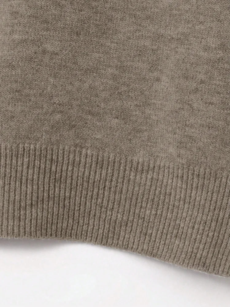 Damen Kurzarm Strickpullover Rundhals Weiches Material