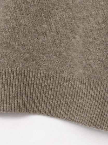 Damen Kurzarm Strickpullover Rundhals Weiches Material