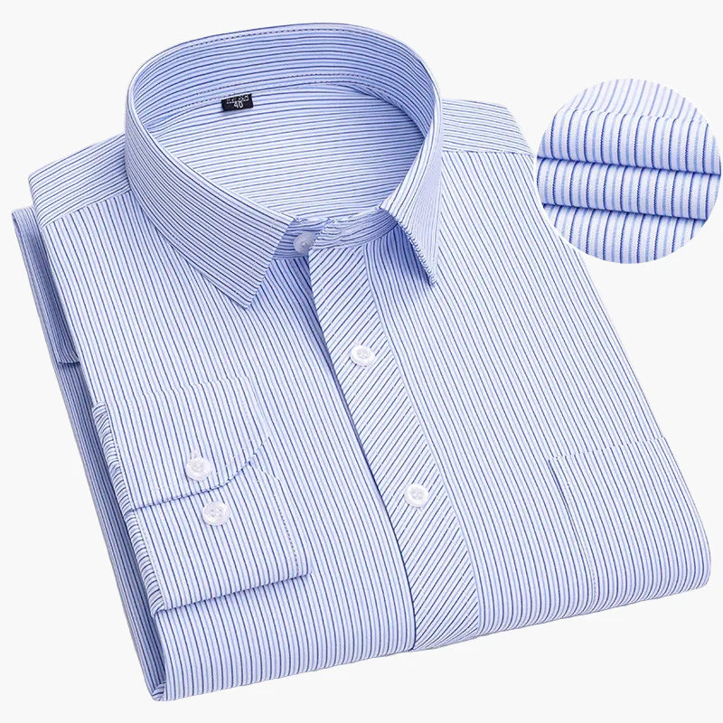 Camicia da uomo business con sottili righe – Elegante camicia casual e da ufficio