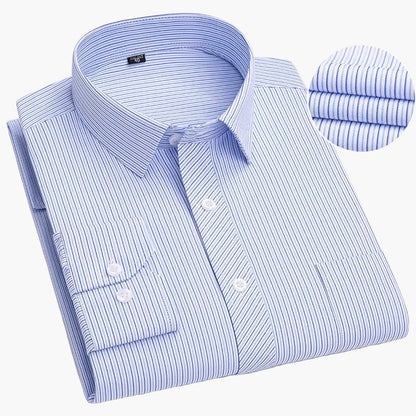 Camicia da uomo business con sottili righe – Elegante camicia casual e da ufficio