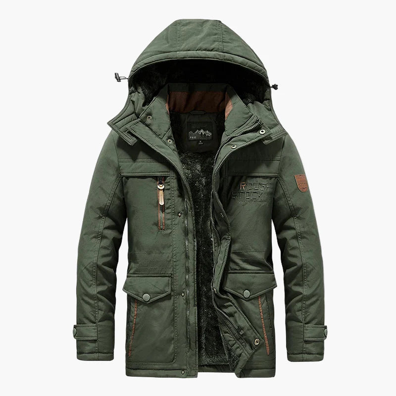 Parka d'hiver outdoor pour homme avec capuche – Veste de loisirs chaude et doublée pour les jours froids