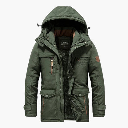 Parka d'hiver outdoor pour homme avec capuche – Veste de loisirs chaude et doublée pour les jours froids