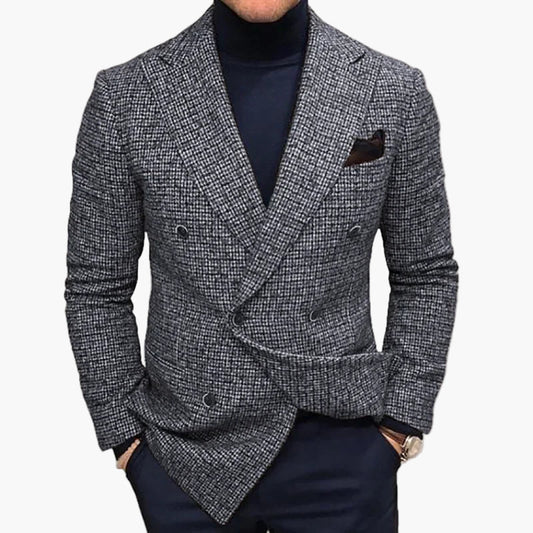 Blazer cruzado para hombre – Chaqueta elegante para negocios y ocio con diseño moderno