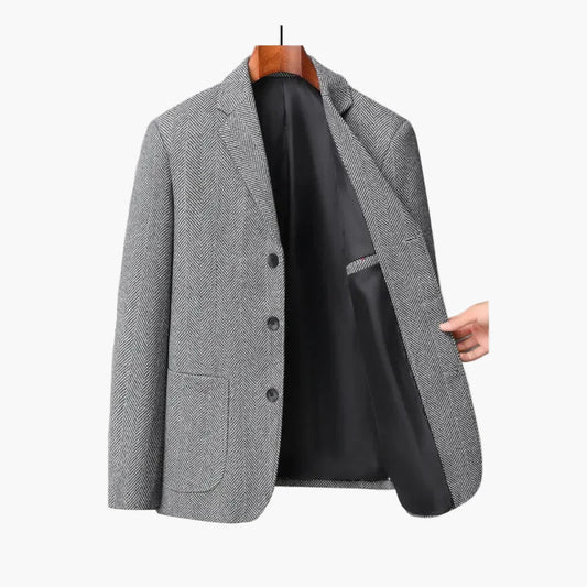 Blazer casual de negocios moderno fit para hombre – Blazer clásico para oficina y uso diario