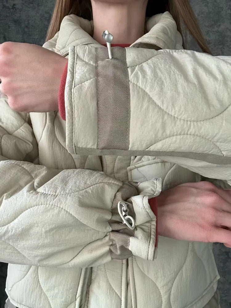 Giacca imbottita da donna casual giacca di transizione con design moderno per tutti i giorni e tempo libero
