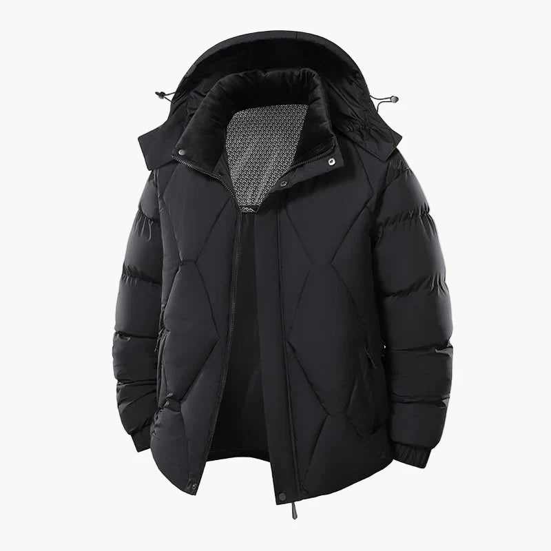 Herren Winter Steppjacke mit Kapuze – Modischer Outdoor Mantel für kalte Tage