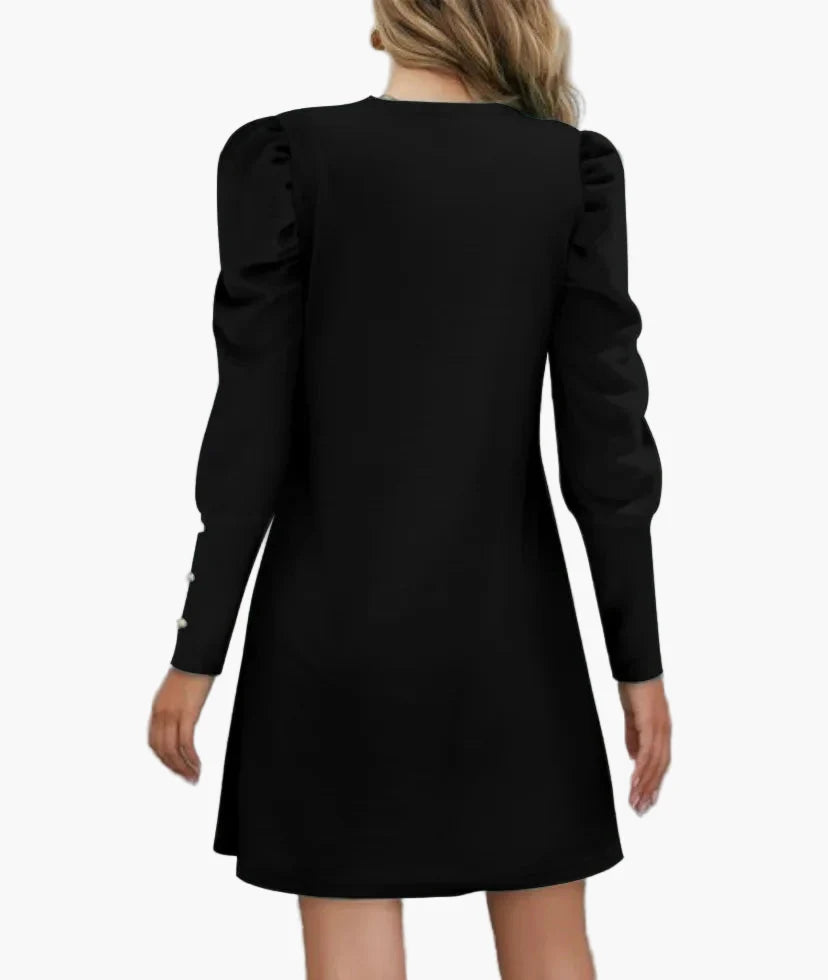 Abito da donna con maniche a sbuffo e look elegante – Perfetto per tutti i giorni e occasioni speciali