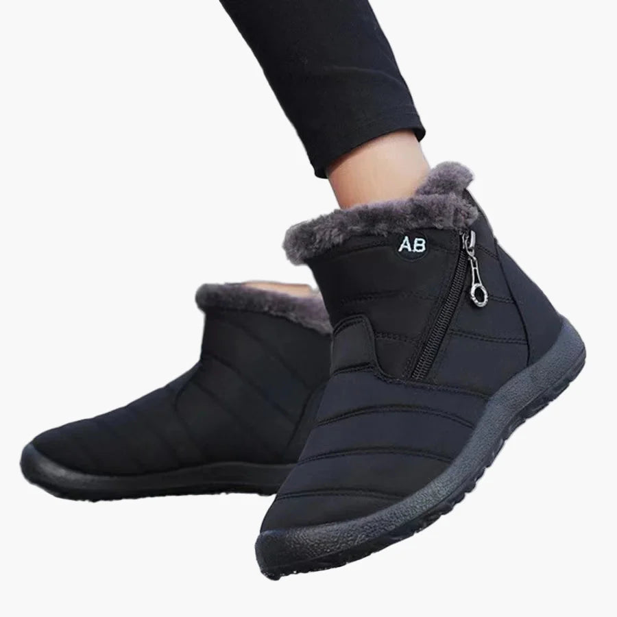 Dames winter enkellaarsjes met rits – Comfortabele warme outdoorlaarzen voor koude dagen
