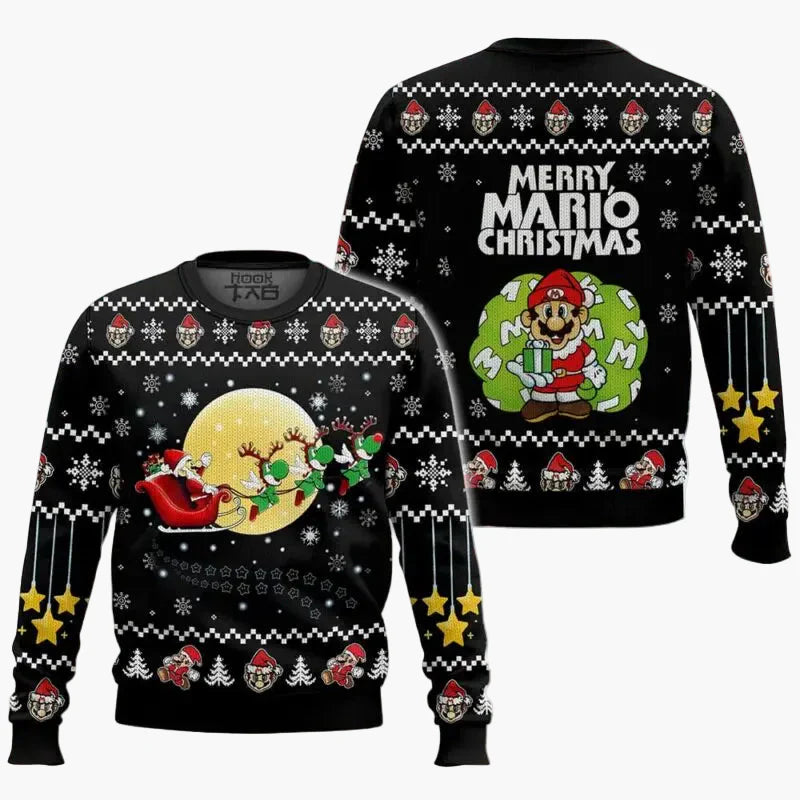Unisex retro gamer Ugly Christmas Sweater – pixelontwerp geïnspireerd door videogameklassiekers