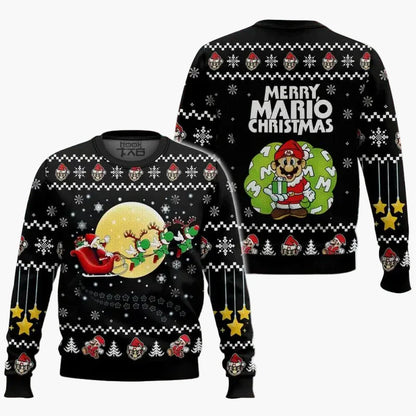 Unisex retro gamer Ugly Christmas Sweater – pixelontwerp geïnspireerd door videogameklassiekers
