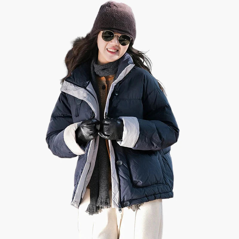 Damen Winter Steppjacke mit Kapuze – Modisch, Warm & Alltagsgeeignet