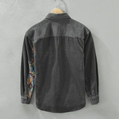 Camicia casual da uomo in stile vintage con tasca sul petto – Streetstyle casual per tutti i giorni e ufficio