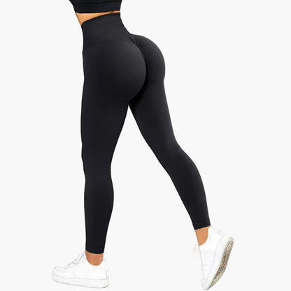 Damen High Waist Push Up Sport-Leggings – Figurformende Seamless Fitness-Tights für Training & Alltag