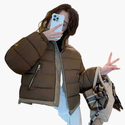 Giacca imbottita da donna in stile streetwear casual – perfetta per tutti i giorni e tempo libero