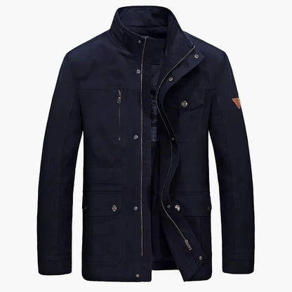 Herren Freizeitjacke mit Stehkragen und Mehrfach-Taschen – Urban Outdoor Stil