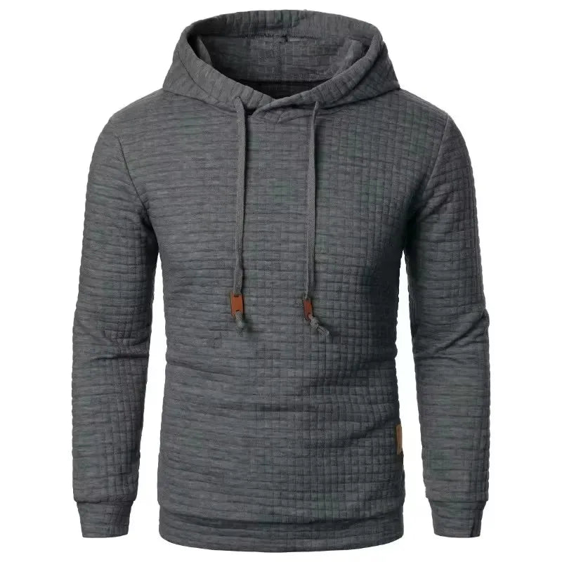 Herren Kapuzenpullover Strick-Optik Strukturmuster