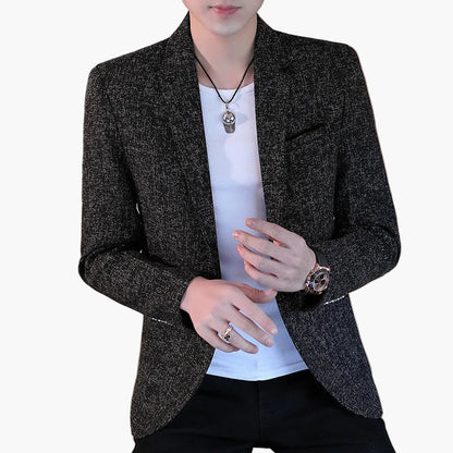 Heren blazer slim fit geruit modern business vrijetijdsjas