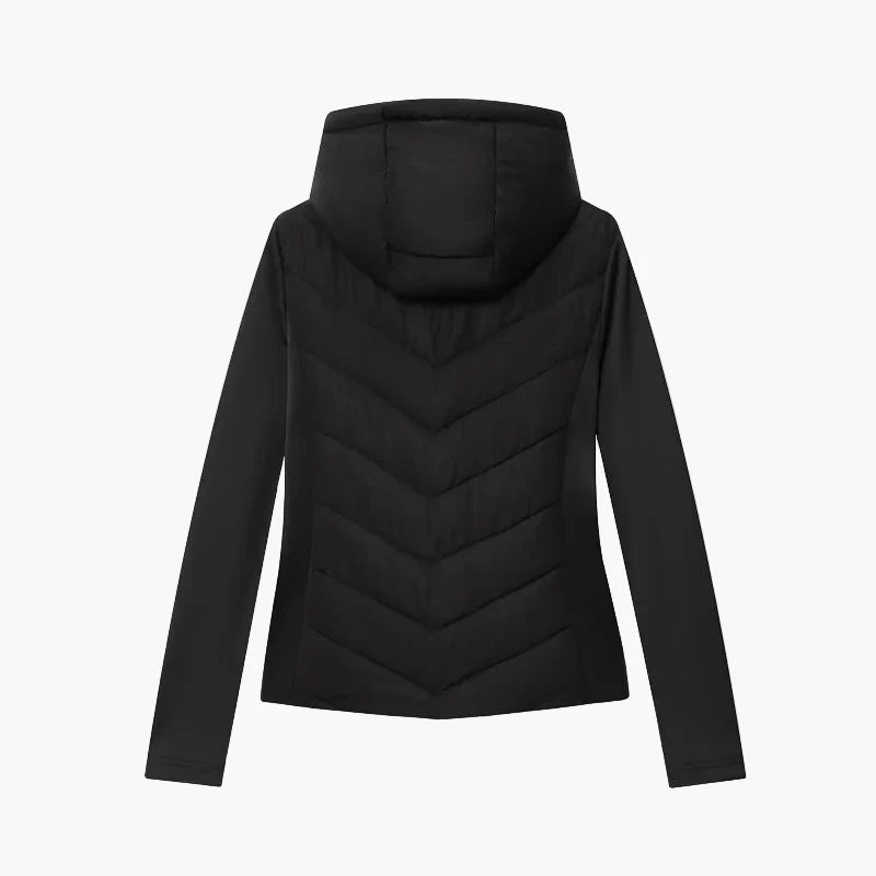 Giacca trapuntata da donna con cappuccio – Giacca casual alla moda per autunno e inverno