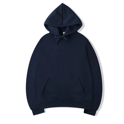 Unisex basic-hettegenser med kengurulomme og snøring
