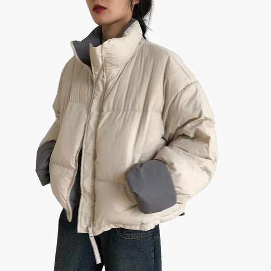 Dames oversized gewatteerde jas in casual stijl voor dagelijks gebruik en vrije tijd