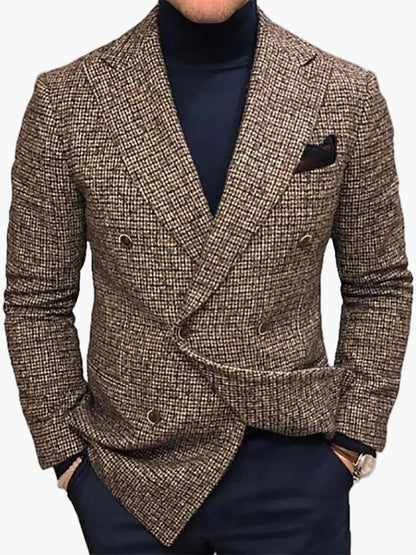 Blazer cruzado para hombre – Chaqueta elegante para negocios y ocio con diseño moderno