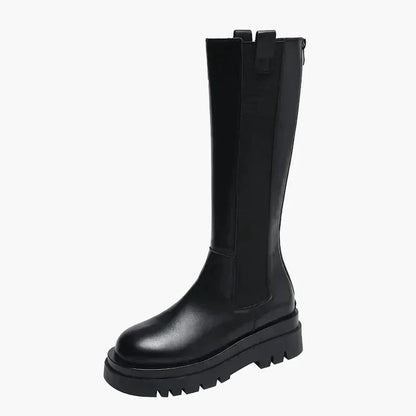 Damen Stiefel mit hohem Schaft und Chunky-Sohle – Modische Alltags-Boots für Herbst & Winter