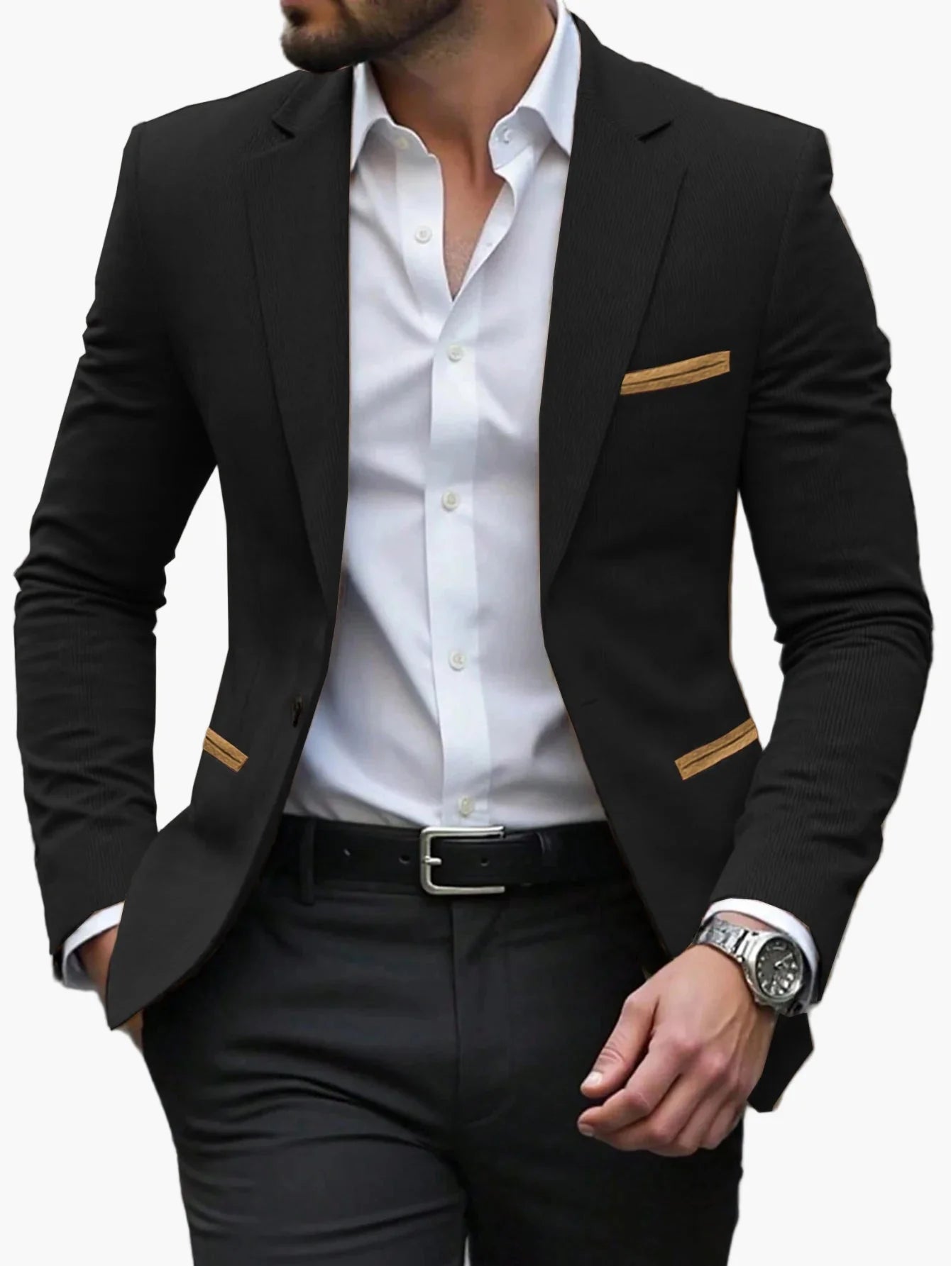 Herre Slim Fit Business Jakke – Elegant blazer til kontor og særlige lejligheder