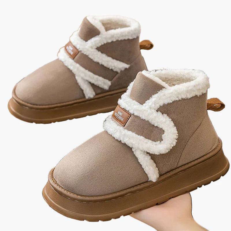 Pantofole invernali da donna con design in peluche caldo, comode pantofole antiscivolo per casa