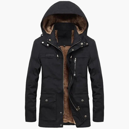 Parka de invierno para hombre con capucha – Abrigo outdoor a la moda para días fríos