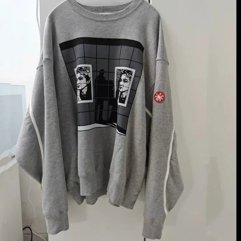 Unisex Rundhals Sweatshirt mit Grafikdruck, Oversize Fit