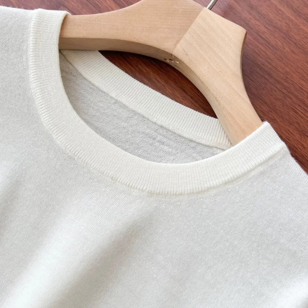 Unisex Langarm Pullover Rundhalsausschnitt Feinstrick Basic Sweater