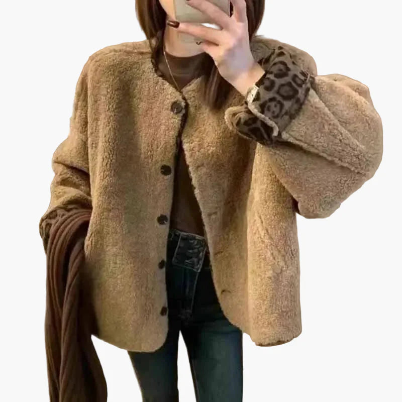 Damen Oversize Casual Jacke mit Knopfleiste – Trendiger Herbst-Winter Look