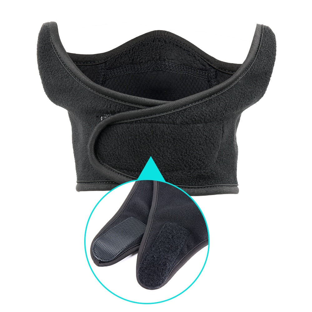 Thermische nek- en gezichtswarmer met klittenbandsluiting voor koude dagen
