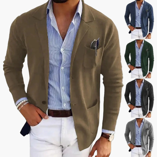 Saco moderno de un botón para hombre, blazer business casual para oficina y día a día