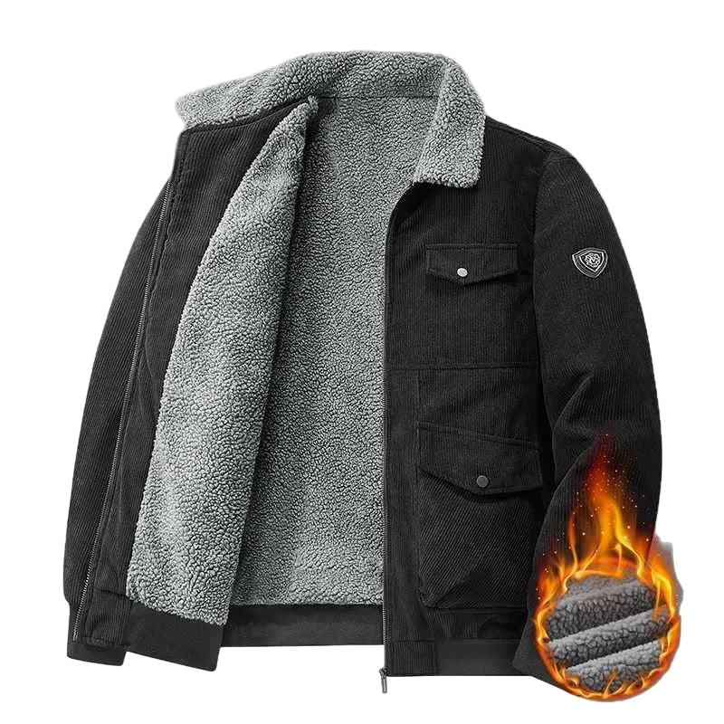 Herre Vinterjakke med Teddyfor – Retro stil til hverdag, fritid og outdoor
