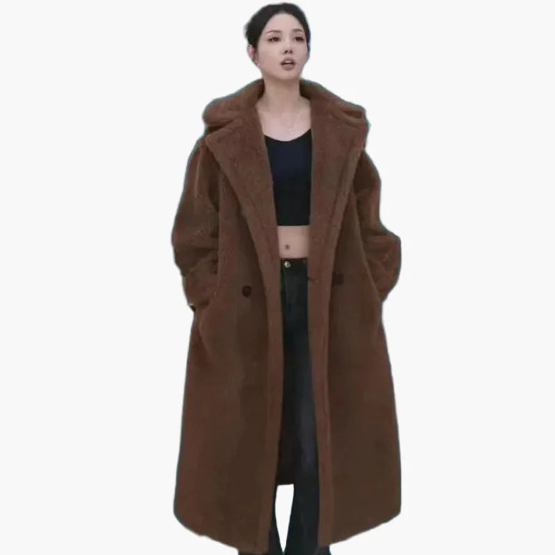 Damen Langer Oversize Mantel – Modischer Winter-Trend für Alltag & Freizeit