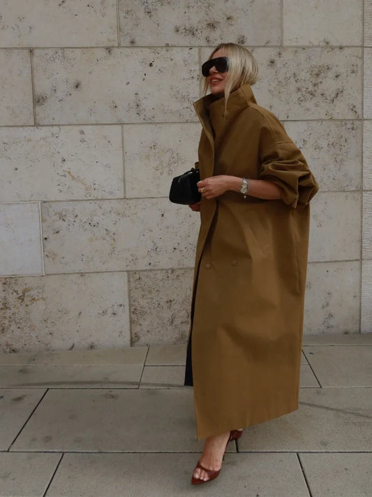 Trench-coat femme oversize long