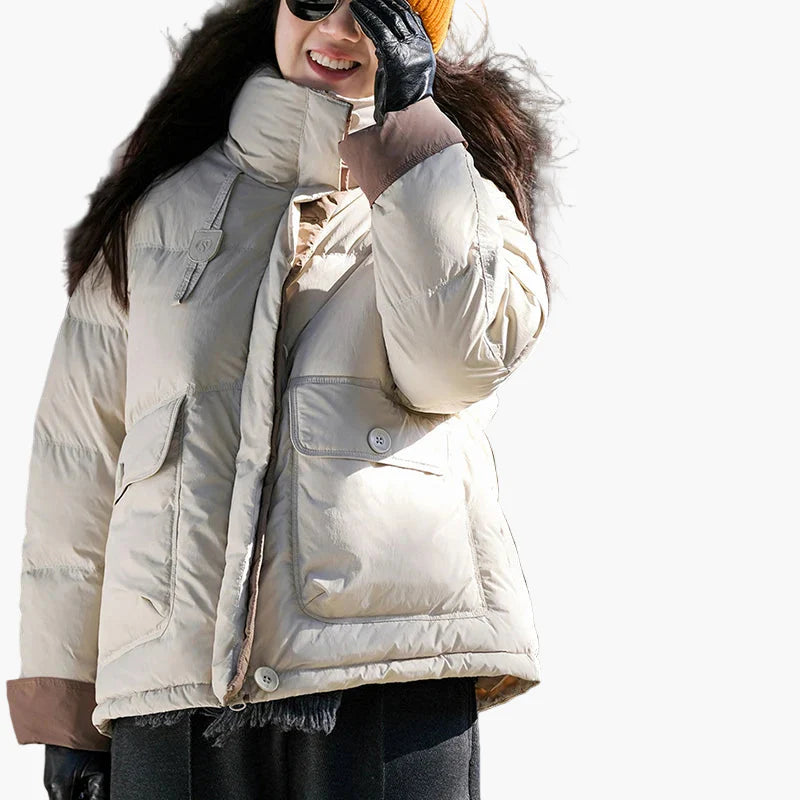 Damen Winter Steppjacke mit Kapuze – Modisch, Warm & Alltagsgeeignet