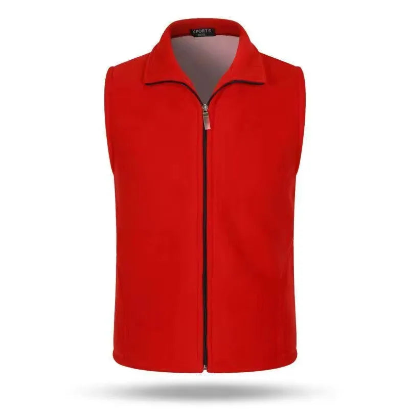 Fleece Weste mit Reißverschluss Stehkragen Damen oder Herren Unisex
