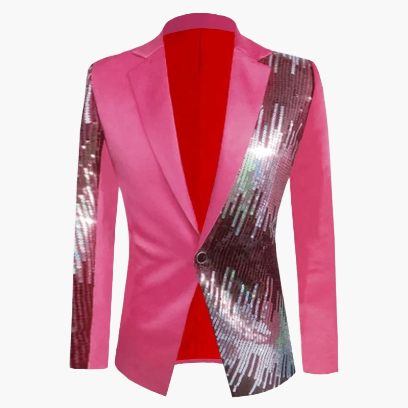 Herren Blazer Sakko Modern Party Club Slim Fit Einreiher – Auffälliger Look für besondere Anlässe